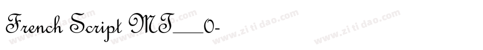 French Script MT_0字体转换